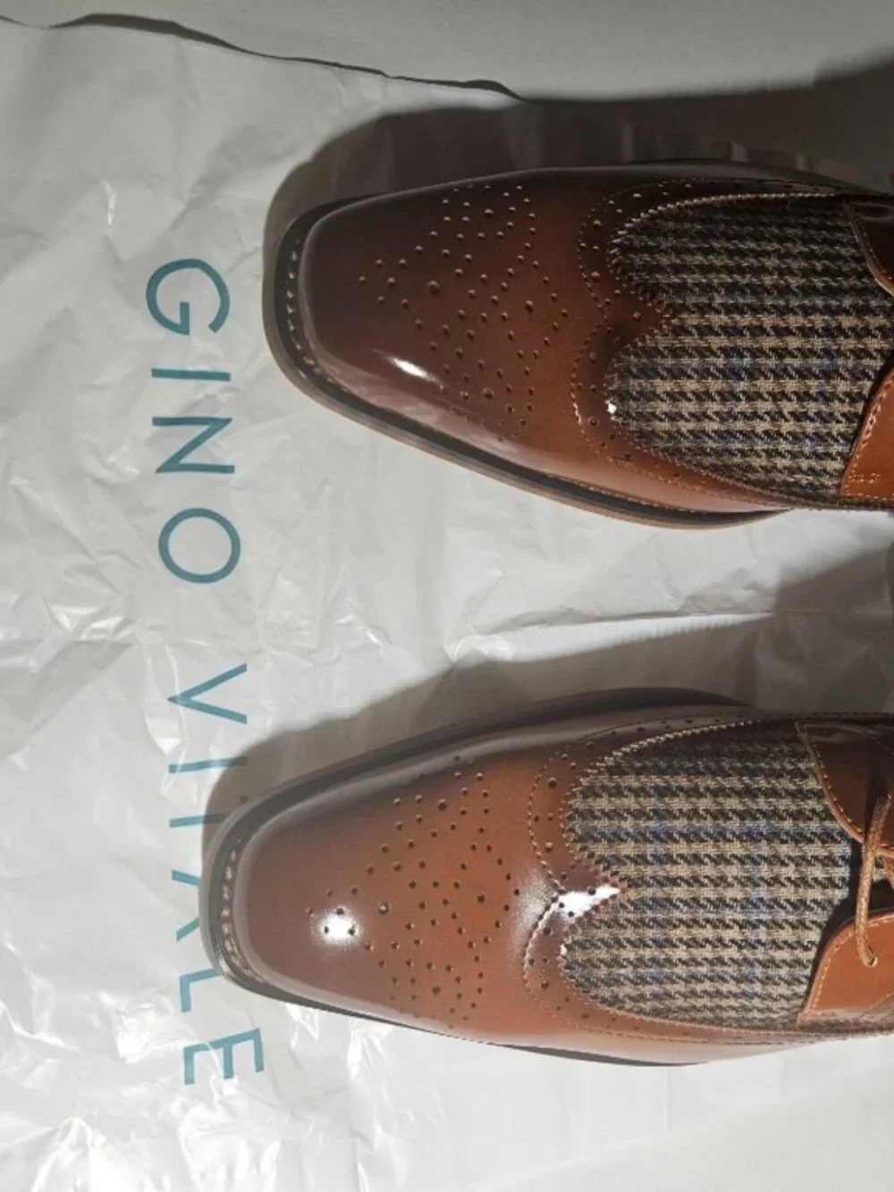 Gino Vitale 7901 Brogue Dress Shoes Brown Size 12 NWT